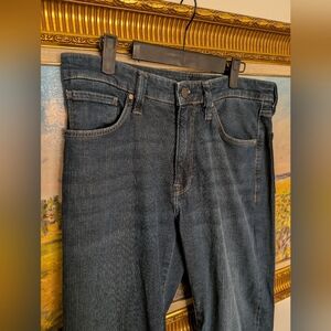 34 Heritage Straight Dark Blue Jeans 33x30